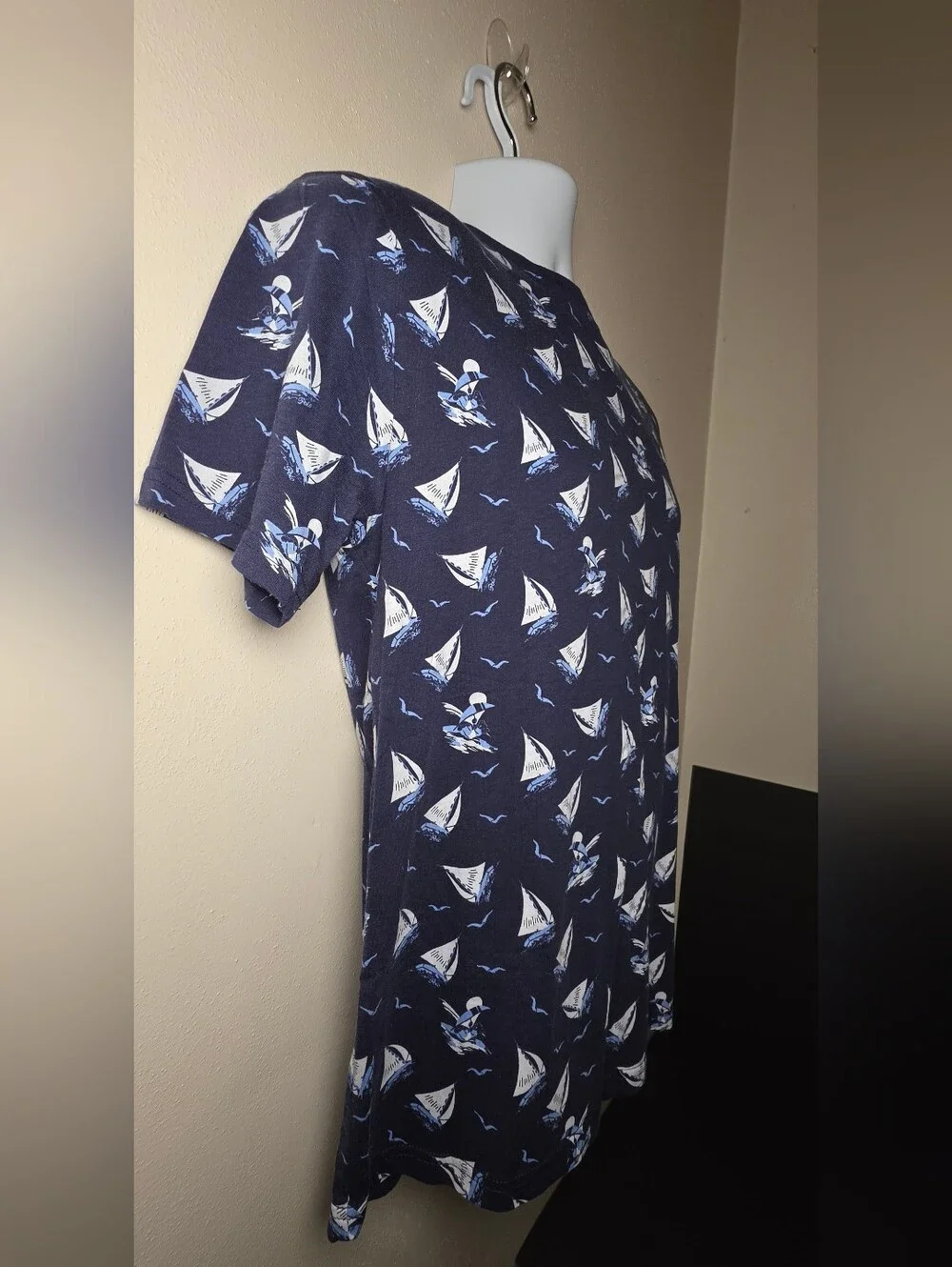 Polo by Ralph Lauren Navy Blue Sailboat Print Short Sleeve Tee